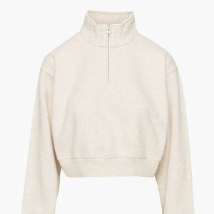 BNWOT Aritzia Cozy Fleece Perfect 1/4 Zip Cropped Sweatshirt
